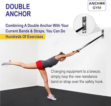 Anchor Gym Plus Station Four Workout Wall Mount Anchors, Steel Ceiling Mounting Hooks for Bands, Bodyweight Straps, and Ropes