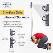 Anchor Gym Plus Station Four Workout Wall Mount Anchors, Steel Ceiling Mounting Hooks for Bands, Bodyweight Straps, and Ropes